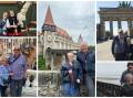 After booking a trip to Canada in upon retirement, Garry and Lynette Puts caught the travel bug and have now visited 70 countries around the world. Above they're pictured in Romania, Berlin, Venice and Norway. Pictures supplied.