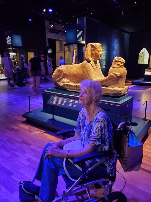 Margaret Scholz takes in the sights at the exhibition. Picture supplied