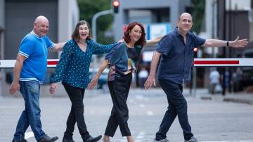 Laurence Coy, Meredith OReilly, Lynne McGranger and Andrew James star in The Grandparents Club. Picture by David Hooley