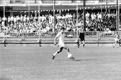 Gone but not forgotten: Johnny Warren turns out for St George at Wentworth Park in 1970. Picture supplied.