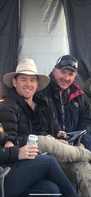 Mick Summers (right) of Deniliquin loves the Deni Ute Muster. Picture supplied