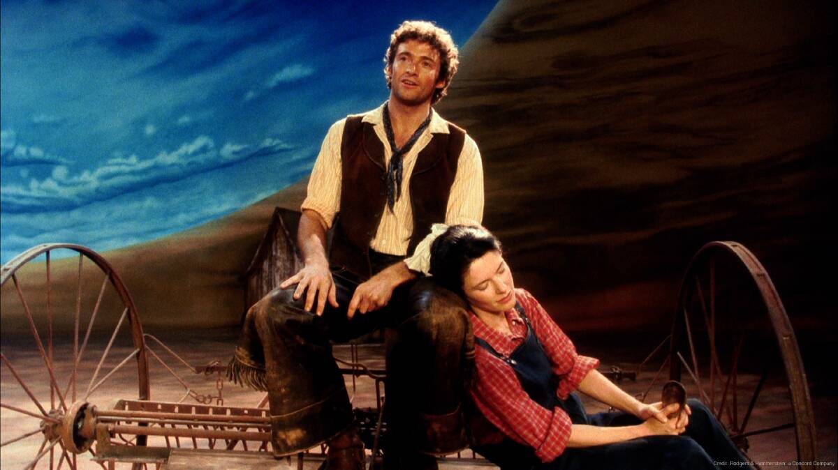 Hugh Jackman and Josefina Gabrielle as Laurie in the filmed version of 1998's Oklaholma! Picture supplied