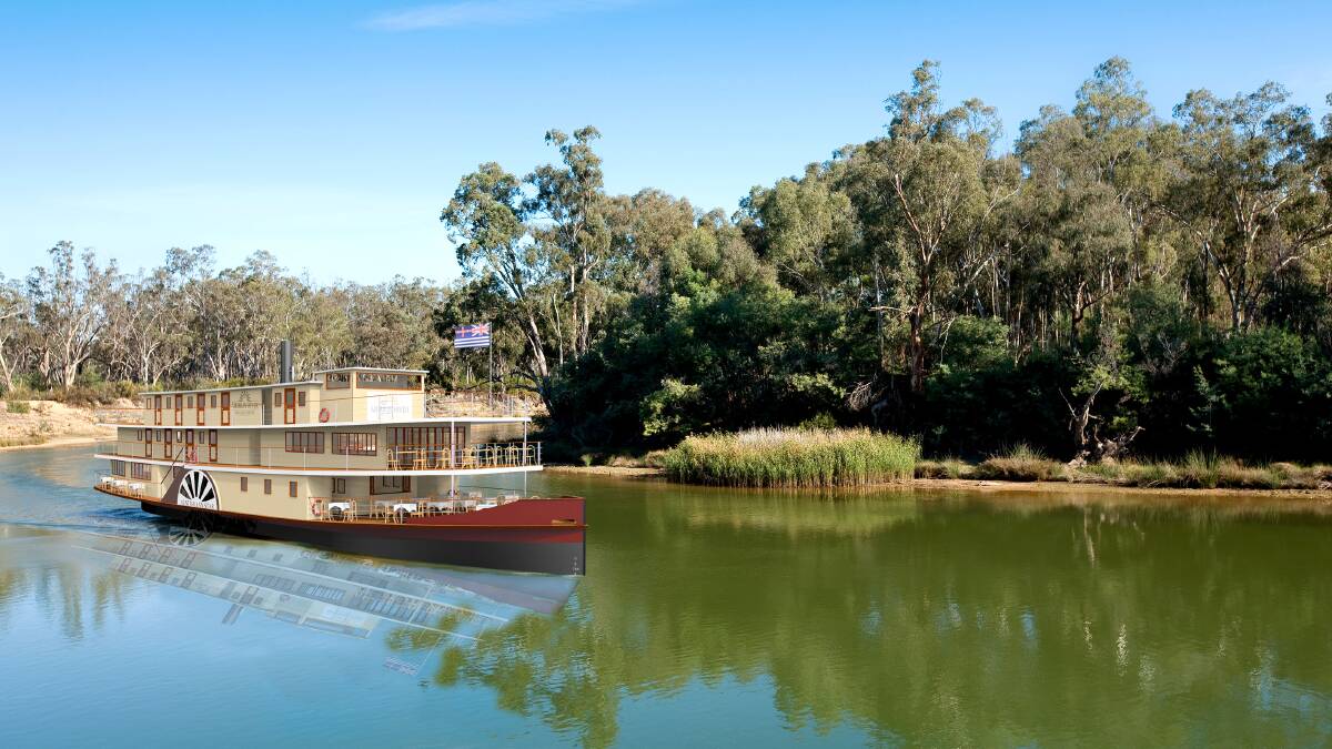 An artist's impression of the PS Australian Star at Echuca. Picture supplied. 