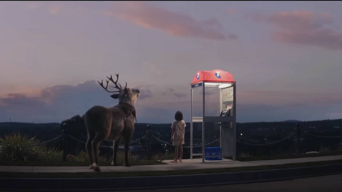 A still from Telstra's Hello Santa 2023 campaign. Picture supplied