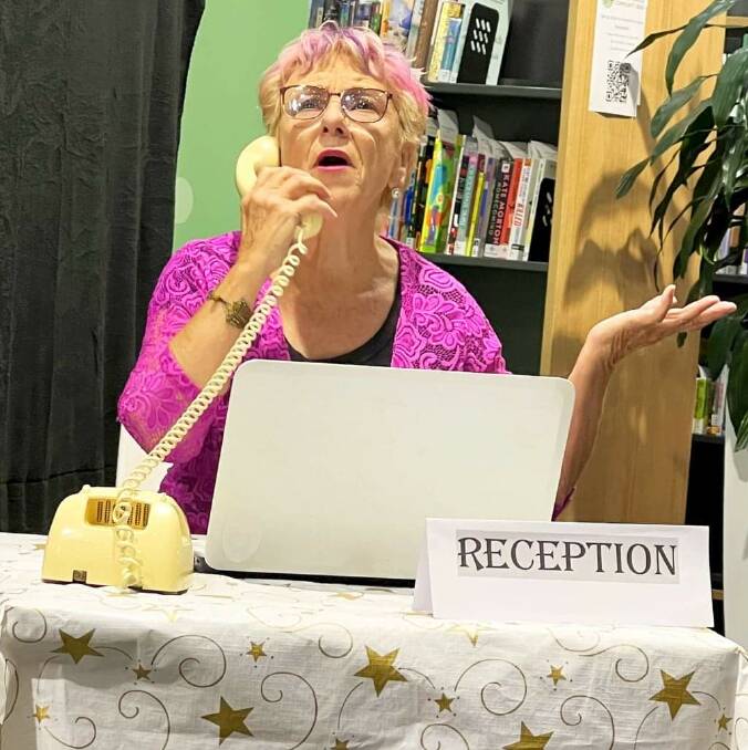 Marg Benkis in November 2023 performing in Acting Out Troupe's "Senior Moments: Poems, Plays and Monologues". Picture supplied