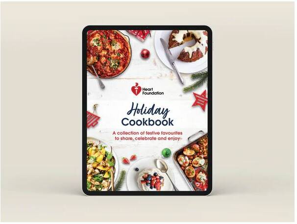 The Heart Foundation's Holiday Cookbook cover