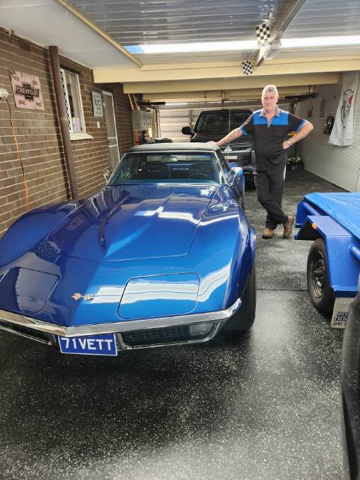 Michael Brook of Port Pirie 1971 with his Chevrolet Corvette Stingray C3. Picture supplied