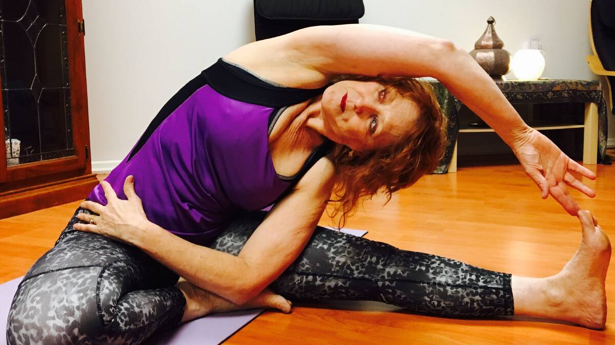 Vicki Cafarella in a yoga pose. Picture supplied