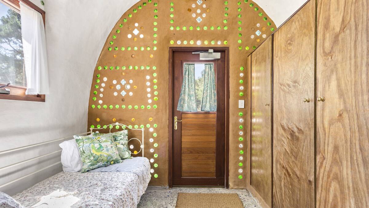 A bedroom at Earthship Ironbank. Picture supplied