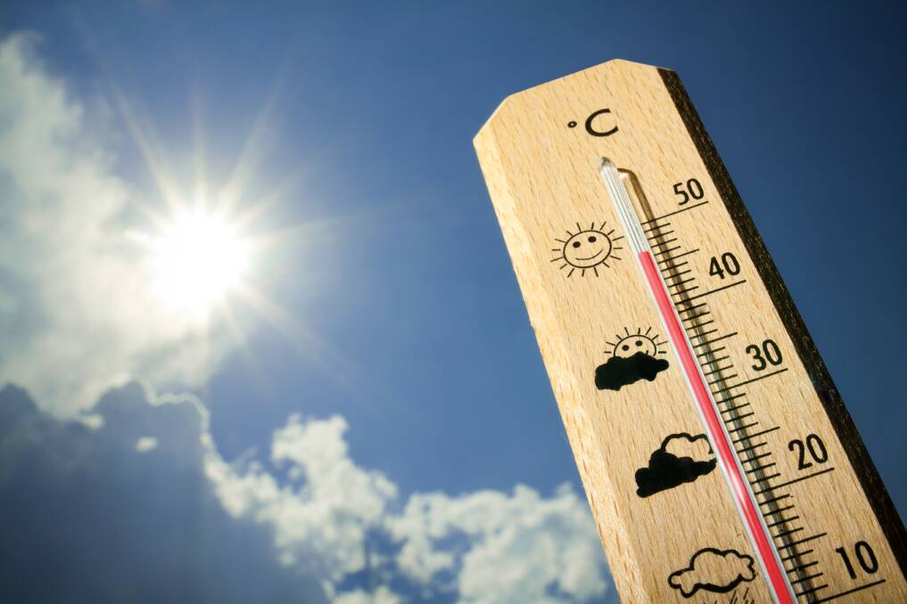 A thermometer pointing at a temperature of 47 degrees Celsius. Shutterstock picture.