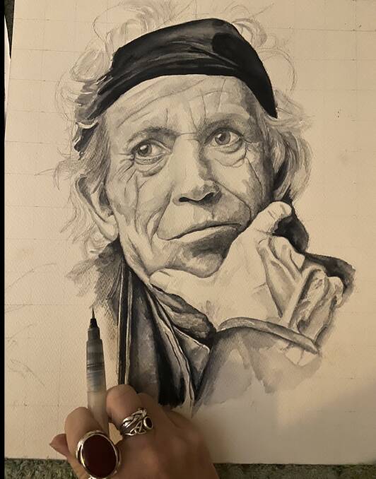 A portrait of Keith Richards. Picture by Kerry Servin