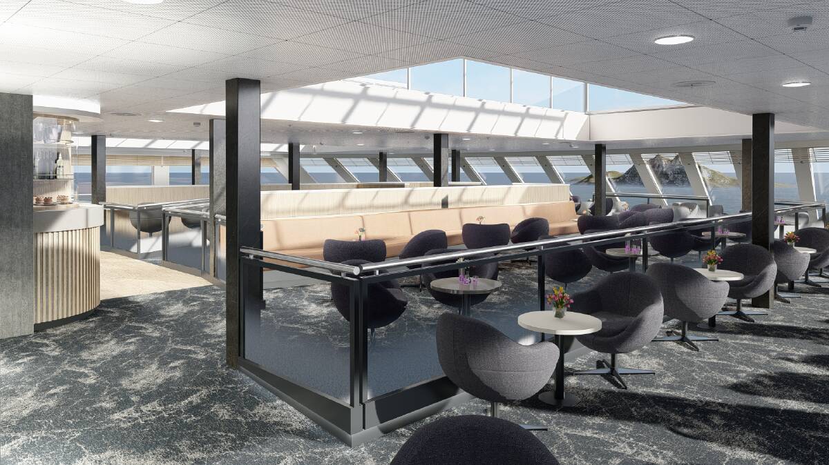 The observation lounge and main bar, Havila Voyages. Picture supplied