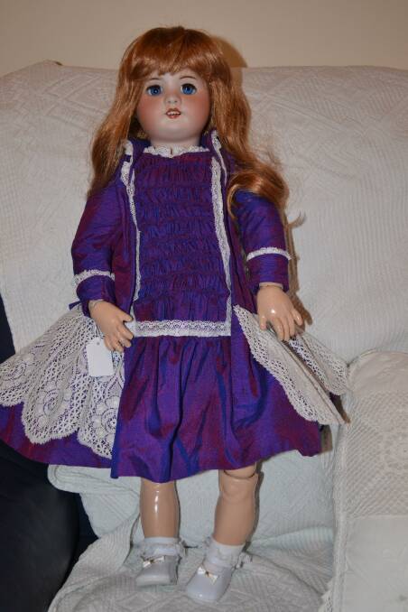 PRETTY IN PURPLE: One of the dolls with a beautiful lace skirt made from material that Kaylin had saved. 