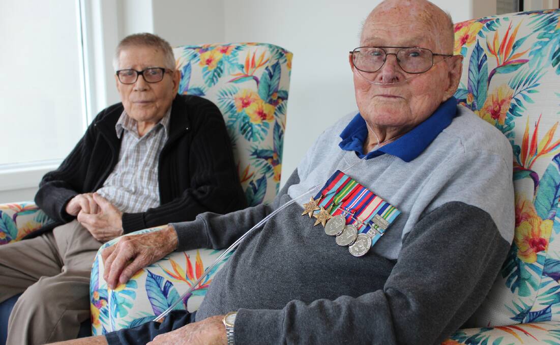 Carinity Brookfield Green residents Don Smith (left) and Brian Beames both served
in World War II - on different sides of the world. 