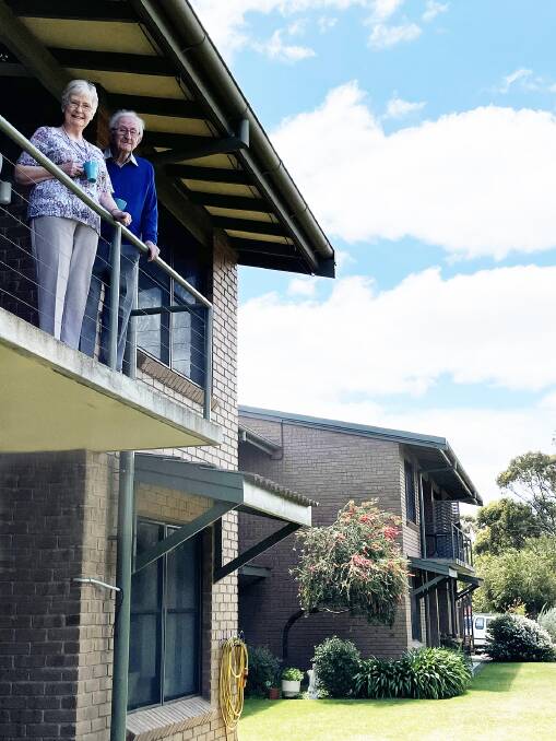 
LOOKING FORWARD: Norm and Jan Watt enjoy looking out over the Sturt Gorge from their unit at Resthaven Bellevue Heights.