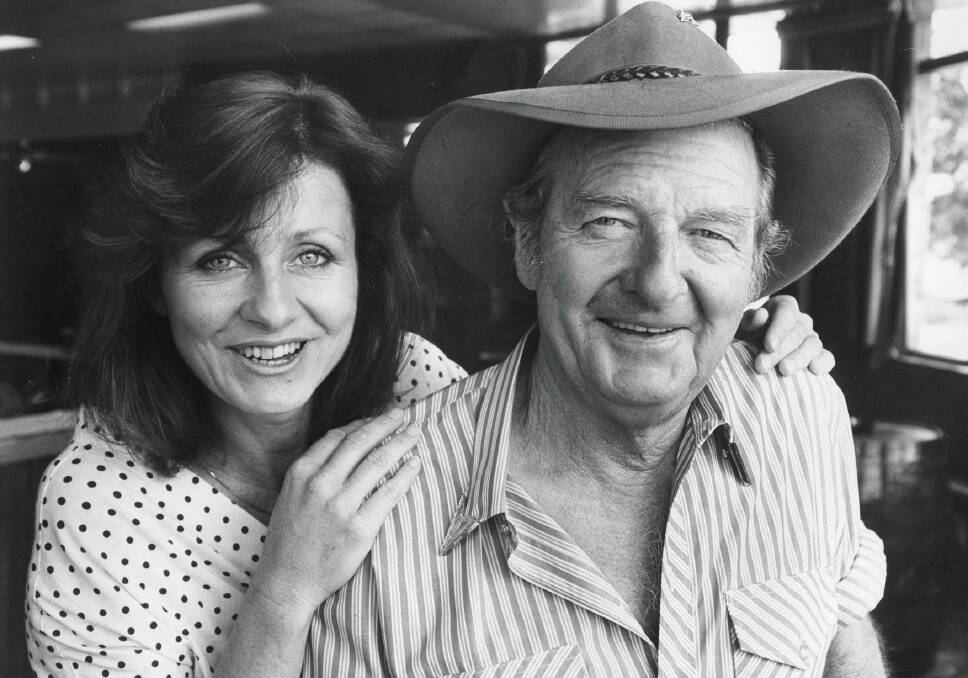 Country singer Anne Kirkpatrick and her famous father, the late Slim Dusty. Picture from Facebook