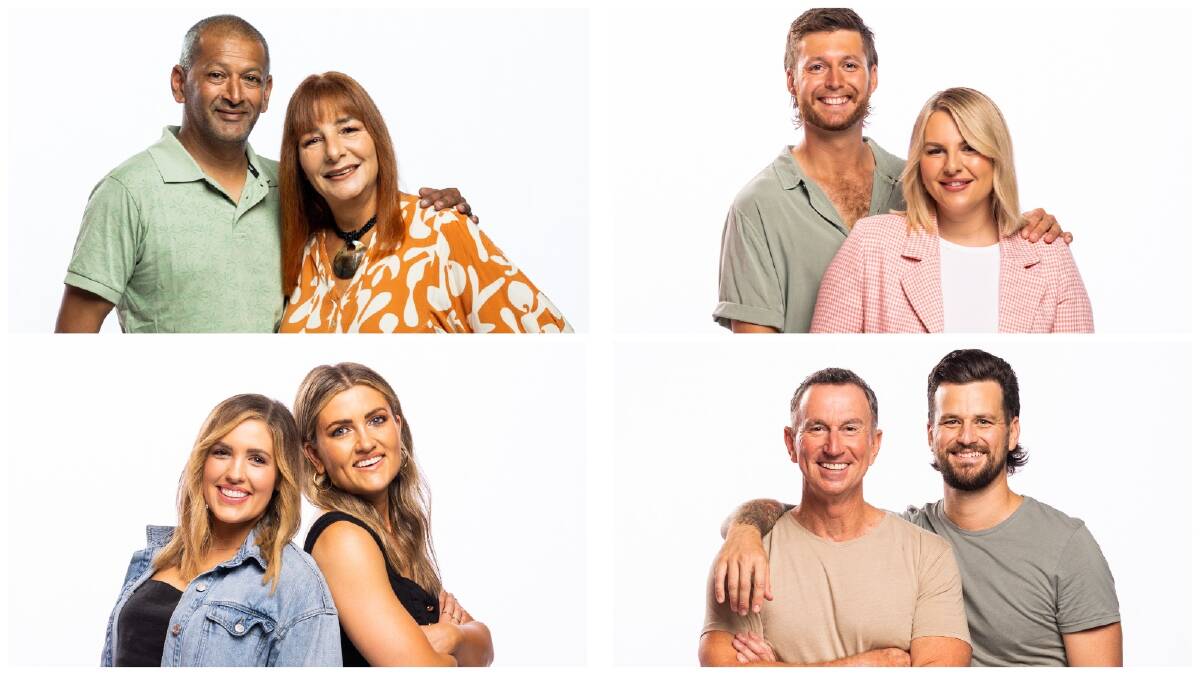 Participants: Married couple Enver (51) and Eliana (57), Father and son Duncan (55) and Tom (32), sisters famous from The Block Eliza (38) and Liberty (35), couple Taylor (28) and Luke (28).