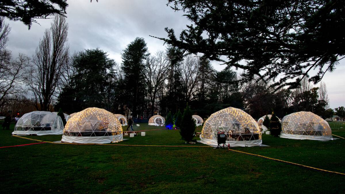 The pop-up igloos will be in Canberra for the Xmas in July Festival. Pictures: Elesa Kurtz