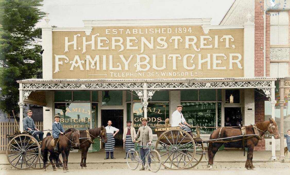 Kelly also uses Trove to research the stories behind the images shes colourised, before sharing them with fellow Australian history enthusiasts on social media. Original image: Charles Alfred Petts, H. Herensreit, Family Butcher, Elsternwick, 1910, trove.nla.gov.au/work/234706029