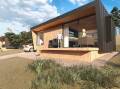 Architect impression of the one-bedroom luxury eco-pods proposed to be built at Wayward Winery in Waubra.