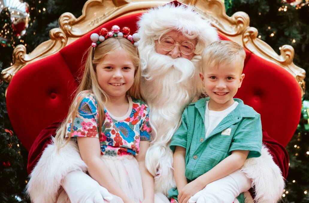 Santa Harold with Ameila and Hudson Doherty. Picture supplied