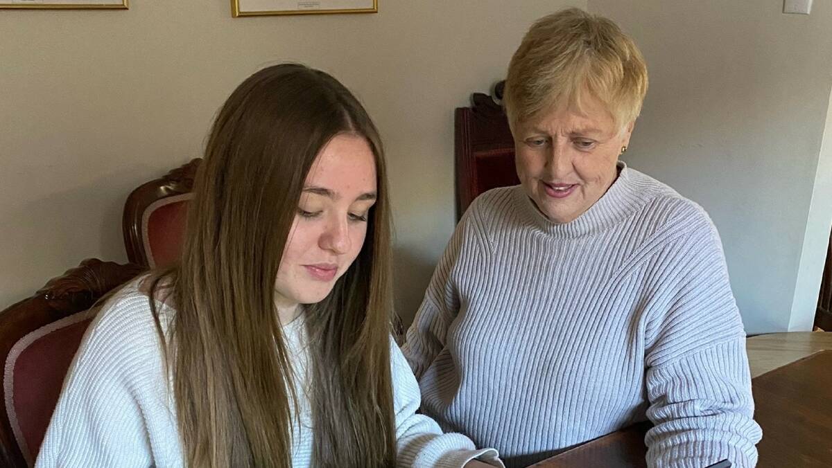 Christine Duncan can now help granddaughter Lyla Meredith with her online homework thanks to skills she acquired at TAFE. Picture supplied