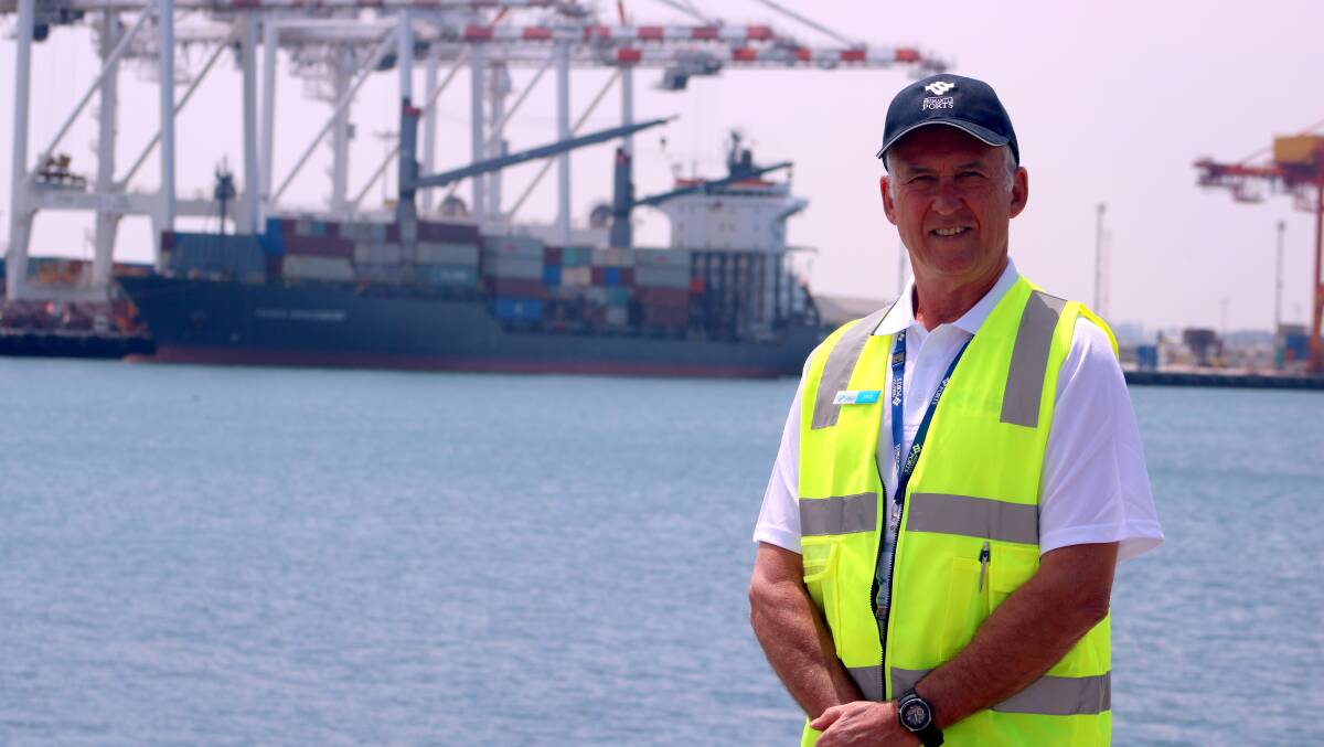 WHERE HE LOVES TO BE: Max Anthony down by the port in Fremantle. "The day I die will be the day I stop looking at ships." 