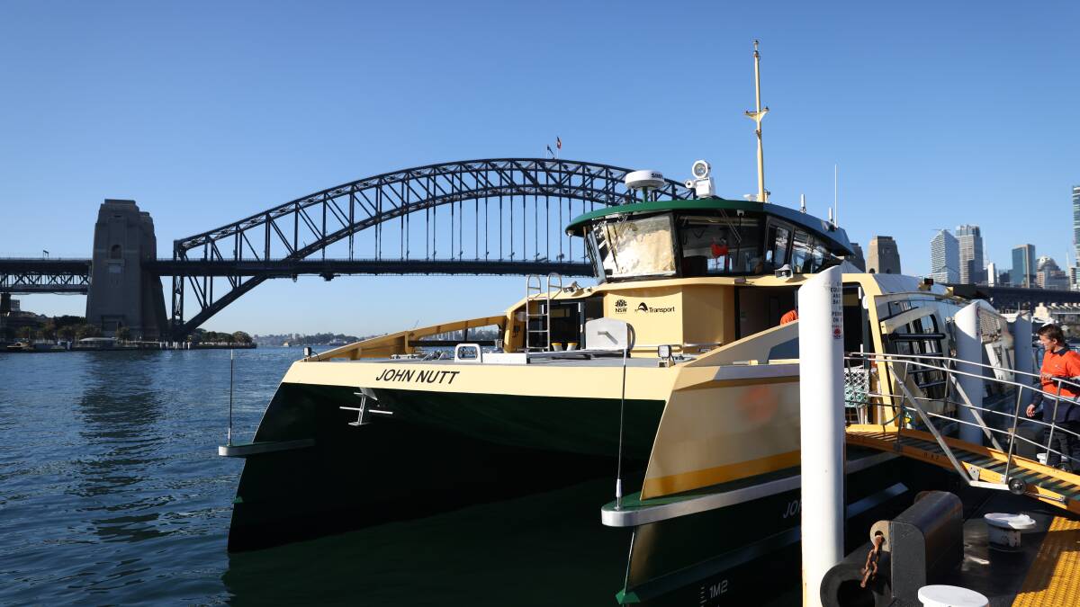 New ferry John Nutt at Man O'War Steps next to the Sydney Opera House. Picture supplied