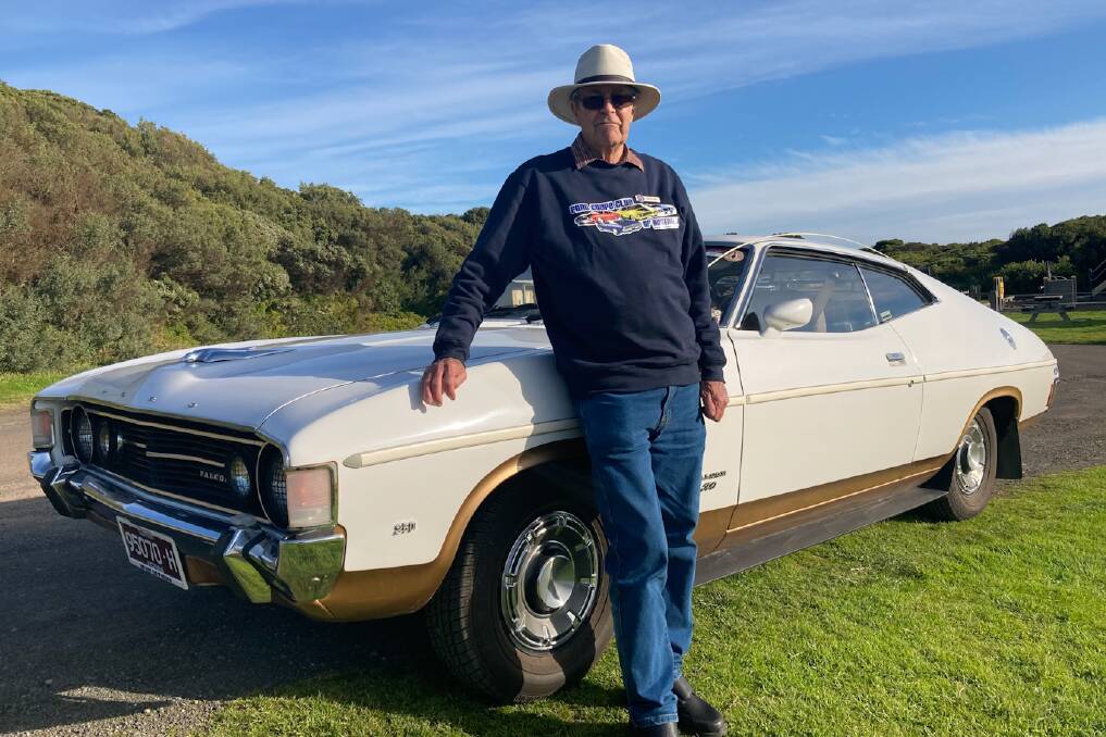 David Croser and his pride and joy, a Falcon 500 he has owned and cherished for 50 years. He has entered it in the Hard Top reunion in Mildura from November 19-21. Picture Helen Croser