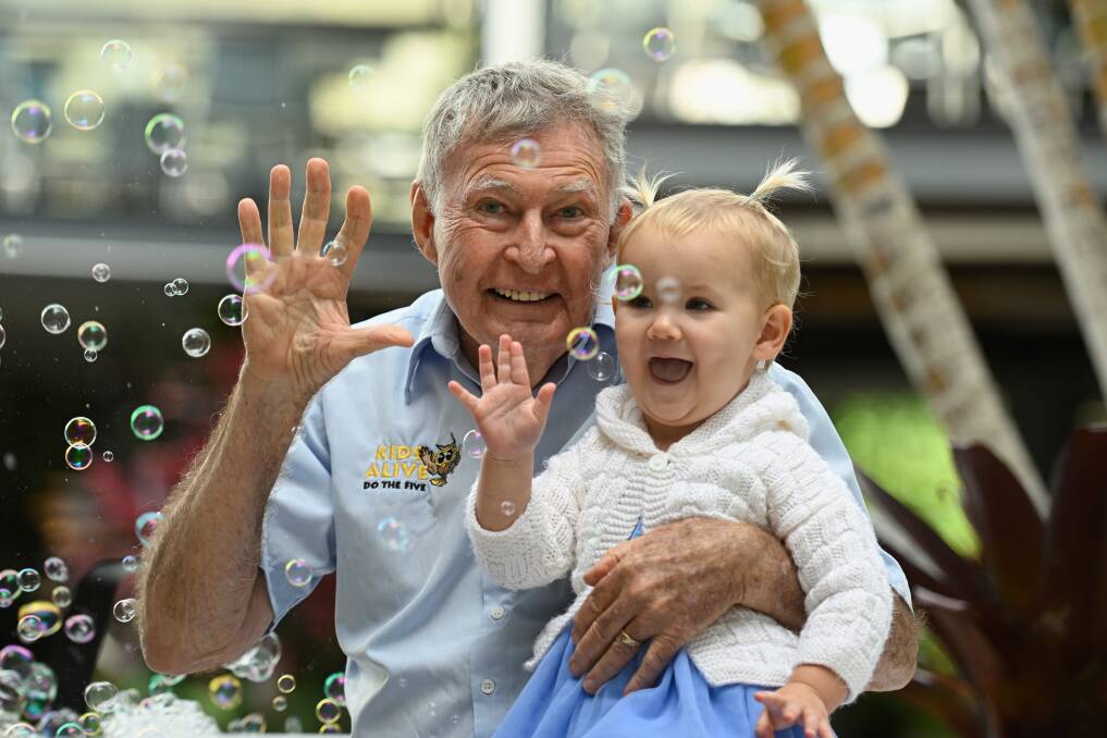 Laurie Lawrence from Kids Alive with his youngest granddaughter, LuLu.