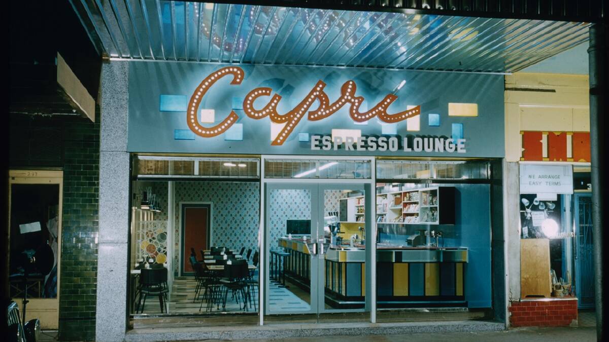 The Capri Espresso Lounge at 299 Barkly Street, Footscray, added a dash of Italy to the city. Photography by Ernest Fooks. Courasey of State Linrary Victoria.