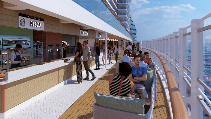 Outdoor dining will be a pleasure onboard Sun Princess. Picture supplied