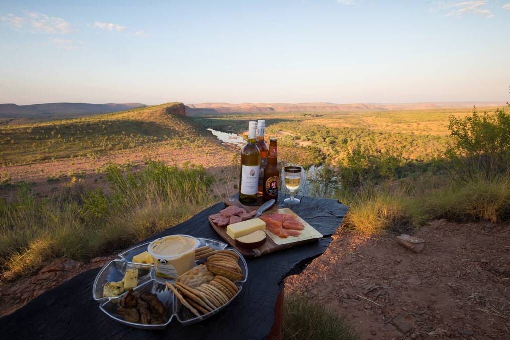 Western Australia’s culinary experiences are set to go global thanks to a new tourism strategy. Pictured is a picnic at Branco’s Lookout Lookout in El Questro Wilderness Park in the state’s north east. Photo: Tourism Western Australia