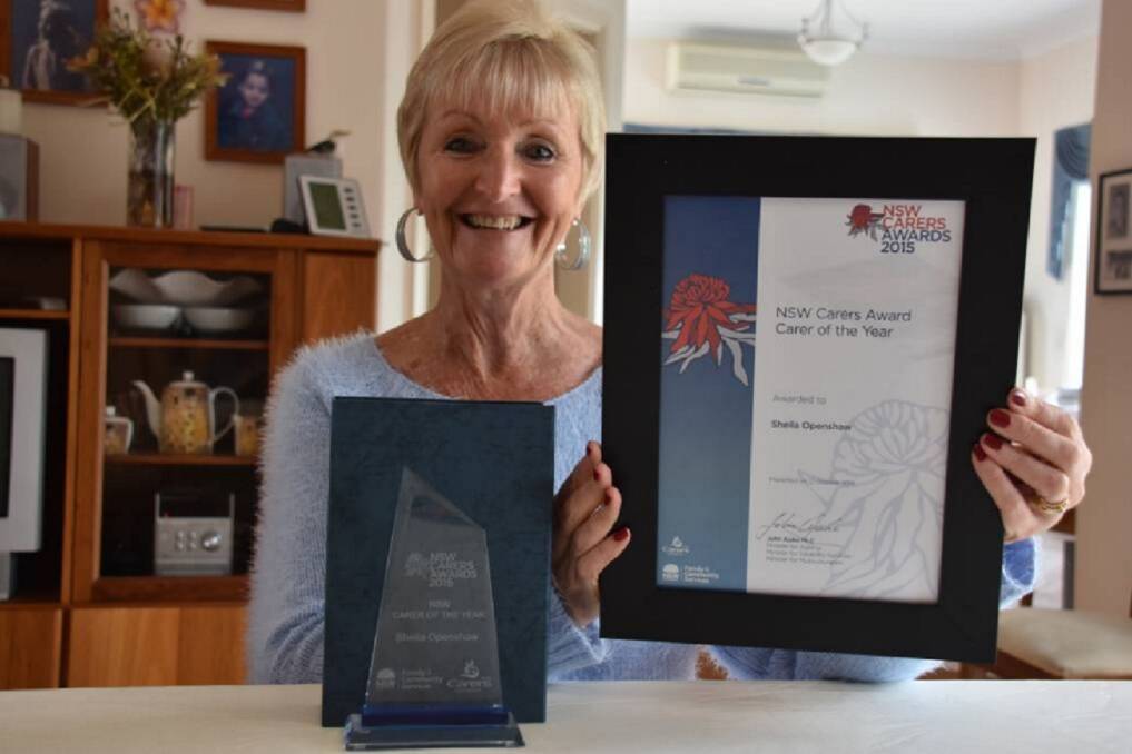 NSW Carer of the Year Sheila Openshaw says  raising public awareness of mental health issues has been a passion.