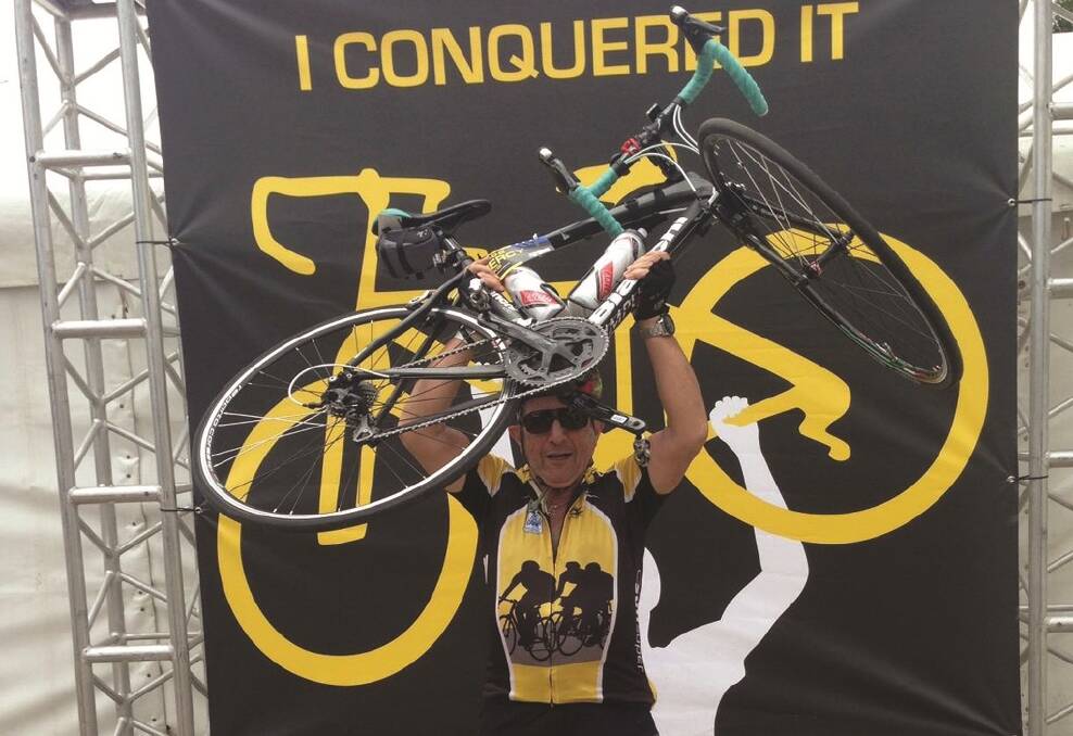 PEDAL POWER – Percy Kotkis helped to raise vital funds for research in the MACA Ride to Conquer Cancer.