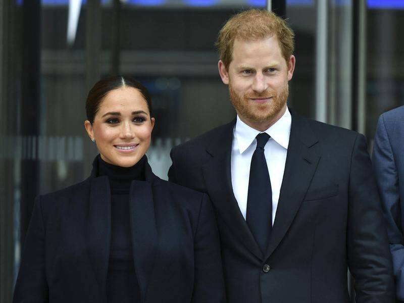 A 2018 photo of Prince Harry and Meghan Markle has been added to the National Portrait Gallery. (AP PHOTO)