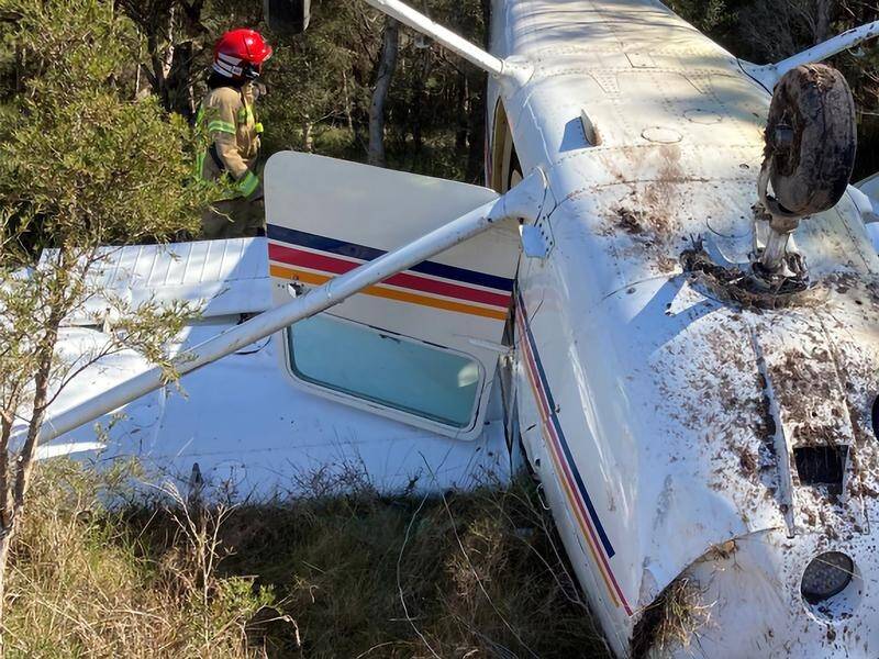 A pilot has survived with minor injuries after his plane crashed on the NSW central coast. (PR HANDOUT IMAGE PHOTO)