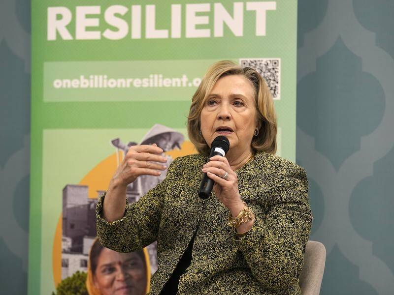 Hillary Clinton at COP28 climate talks calls for insurance reform