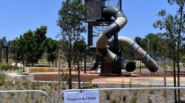 Rozelle Parklands closed after an asbestos scare and an algae bloom has been found in wetlands. (Bianca De Marchi/AAP PHOTOS)