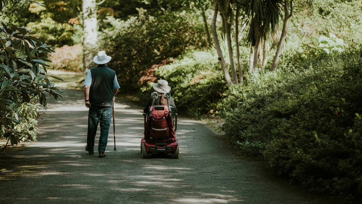 Mobility scooters are one type of assistive technology and can help you get out and about when walking becomes difficult. Picture by Unsplash