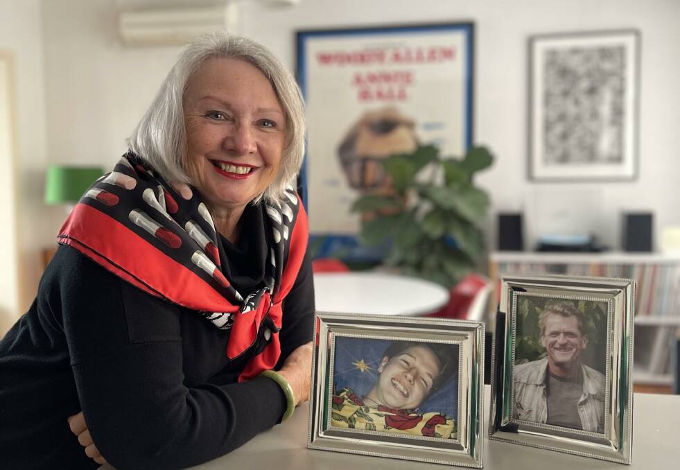 Vivienne Linnane with photos of her beloved son Luke and husband Tony. Their donor organ legacy saved the lives of 10 people. 